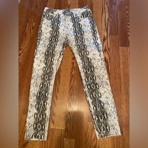 Boutique skinny snakeskin print denim. Size 11.
